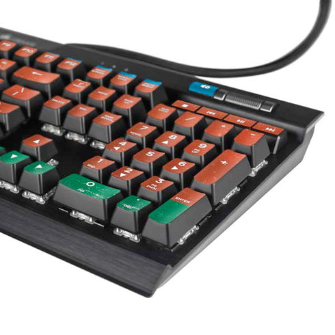Azerbaijan Flag Distressed K95 RGB PLATINUM Mechanical Gaming Keyboard Skin